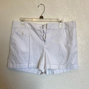 White loft shorts
